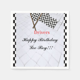 Serviette En Papier Thème de la course à la victoire