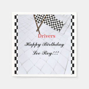 Serviette En Papier Thème de la course à la victoire
