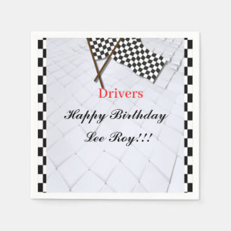 Serviette En Papier Thème de la course à la victoire