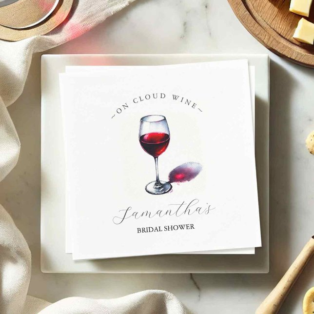 Serviette En Papier Thème de la Fête des mariées du vin (Wine party cocktail napkins for a bridal shower theme. )