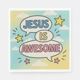 Serviette En Papier Thème de la table du parti chrétien