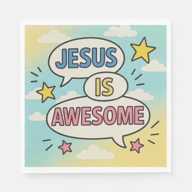 Serviette En Papier Thème de la table du parti chrétien (Devant)