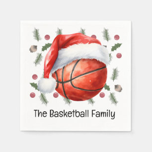 Serviette En Papier Thème de Noël du basket-ball