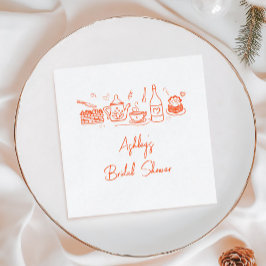 Serviette En Papier Thème de thé pour enterrement de vie de jeune fill