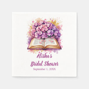 Serviette En Papier Thème du livre Hydrangea