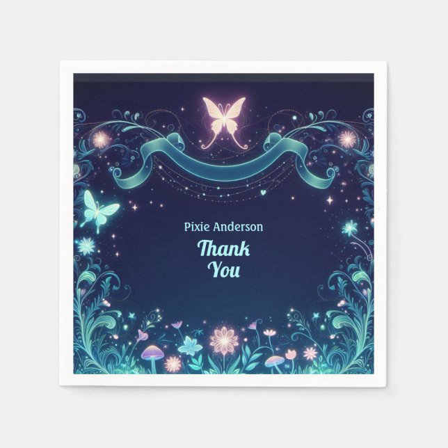 Serviette En Papier Thème Fairy Fairy Party - Fairytale After Dark (Devant)