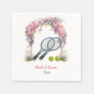 Serviette En Papier Thème Mariage de tennis