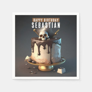 Serviette En Papier Thème pirate Anniversaire