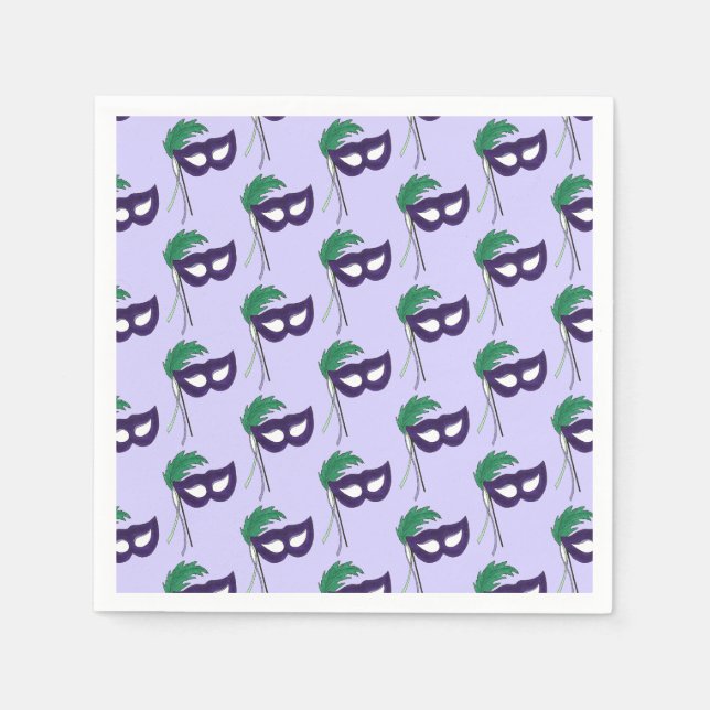 Serviette En Papier Thespian Drama Théâtre Mascarade Masque Mardi Gras (Devant)