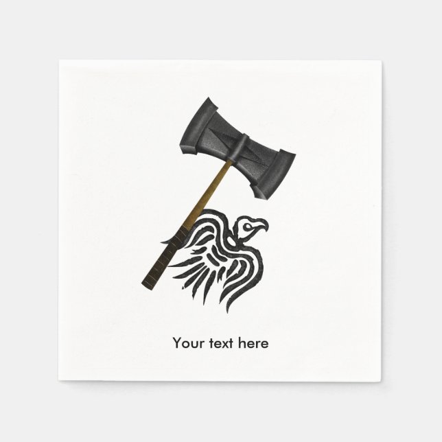 Serviette En Papier Thor Viking War Hammer (Devant)