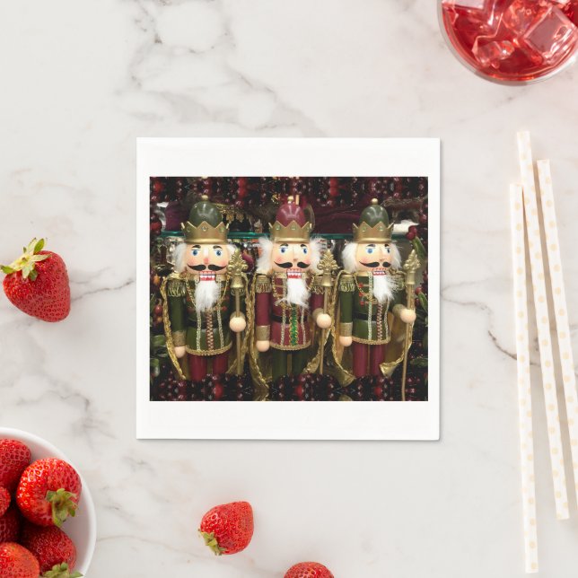 Serviette En Papier Three Wise Nutcracker Soldiers Christmas (En situation)