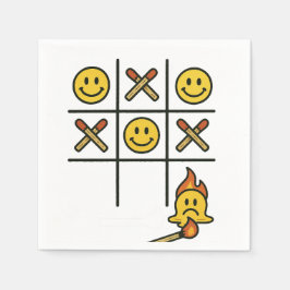 Serviette En Papier Tic Tac Toe
