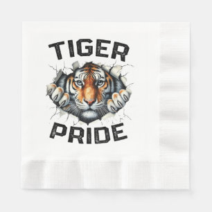 Serviette En Papier Tiger Pride Retro Tiger School
