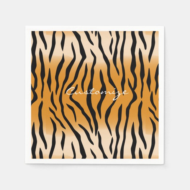 Serviette En Papier Tiger Stripes Motif Thunder_Cove (Devant)