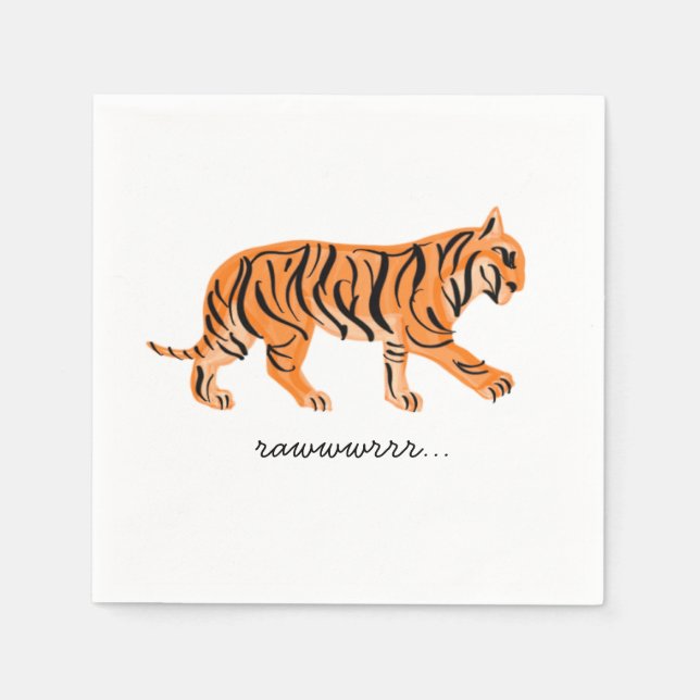 Serviette En Papier Tigre (Devant)
