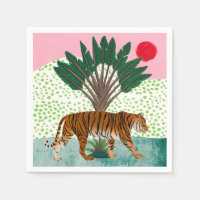 Tigre au coucher du soleil