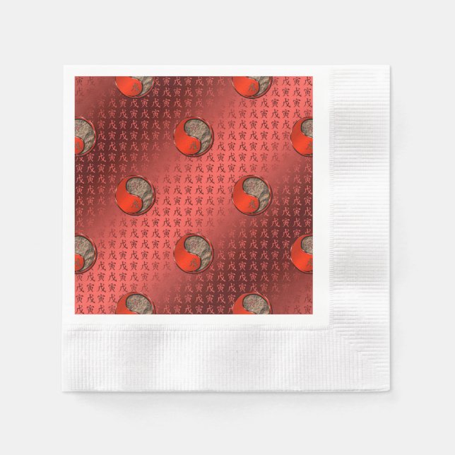 Serviette En Papier Tigre de Terre (Devant)
