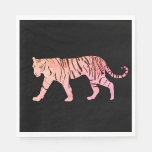 Serviette En Papier Tigre rose