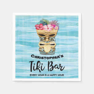 Serviette En Papier Tiki Bar Party Monogrammé