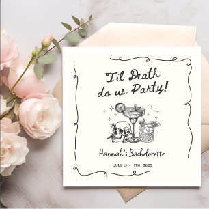 Serviette En Papier Til Death Do Us Party Bachelorette Cocktail Party