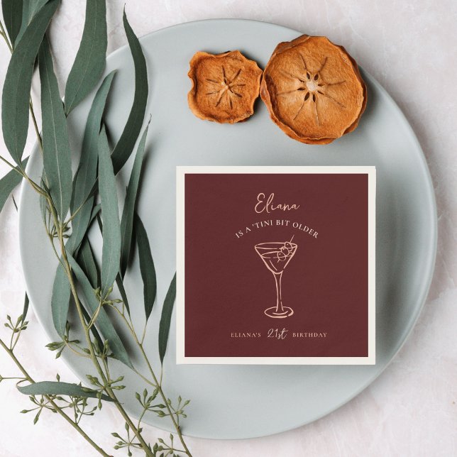 Serviette En Papier Tini Bit Ancienne fête d'anniversaire personnalisé (Créateur téléchargé)