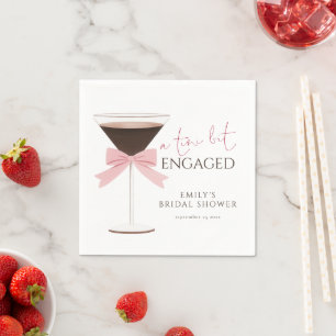 Serviette En Papier Tini Bit Engagée martini Nœud Papillon Enterrement