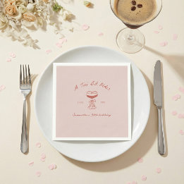 Serviette En Papier Tini Bit Older Espresso Martini Scribble Birthday