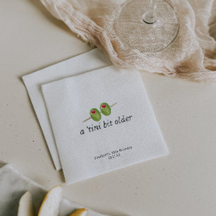 Serviette En Papier Tini Bit plus âgé   Martini à thème Anniversaire