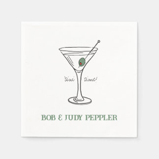 Serviette En Papier 'tini time Livre personnalisé Cocktails Napkins