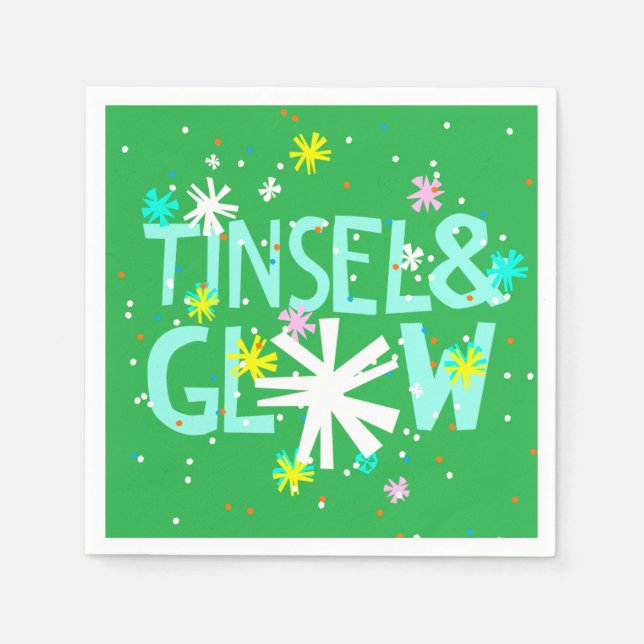 Serviette En Papier Tinsel & Glow (Devant)