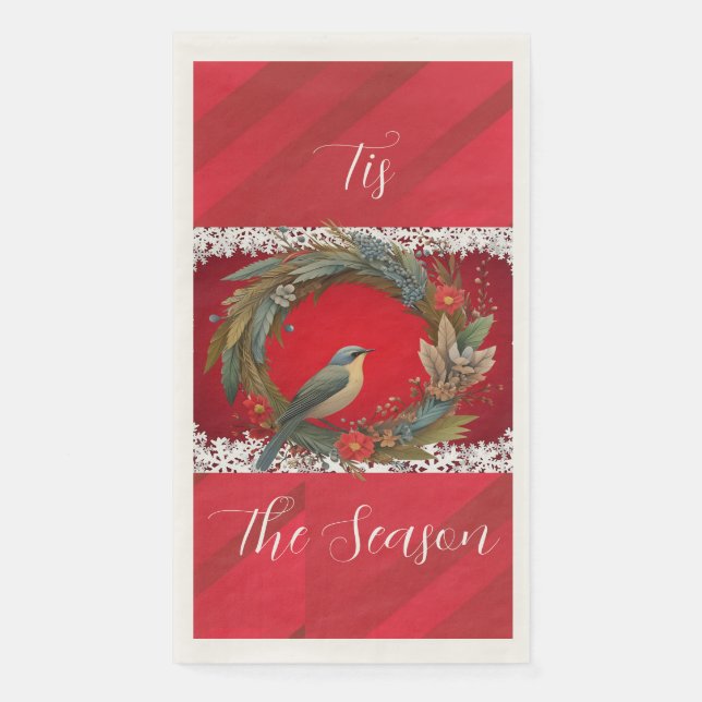 Serviette En Papier Tis Season Paper Guest Towel (Devant)