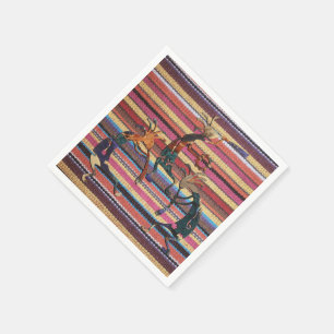 Serviette En Papier Tissus Motif couleur I + KOKOPELLI
