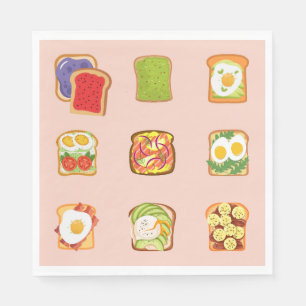 Serviette En Papier Toast Brunch