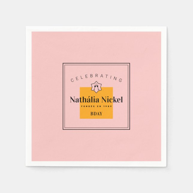 Serviette En Papier Toast Champagne (Devant)