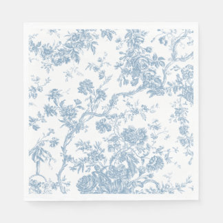 Serviette En Papier Toile bleue de Jouy papier Napkin