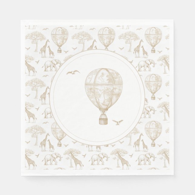 Serviette En Papier Toile de Baby shower classique Little Wild (Devant)