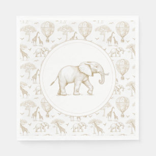 Serviette En Papier Toile de Baby shower classique Little Wild