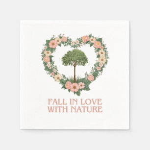 Serviette En Papier Tomber amoureux de la nature