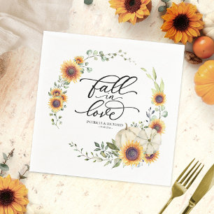 Serviette En Papier Tombez amoureux de la verdure Tournesols Mariage