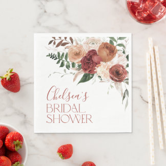 Serviette En Papier Tombez amoureux Fleurs Mariage