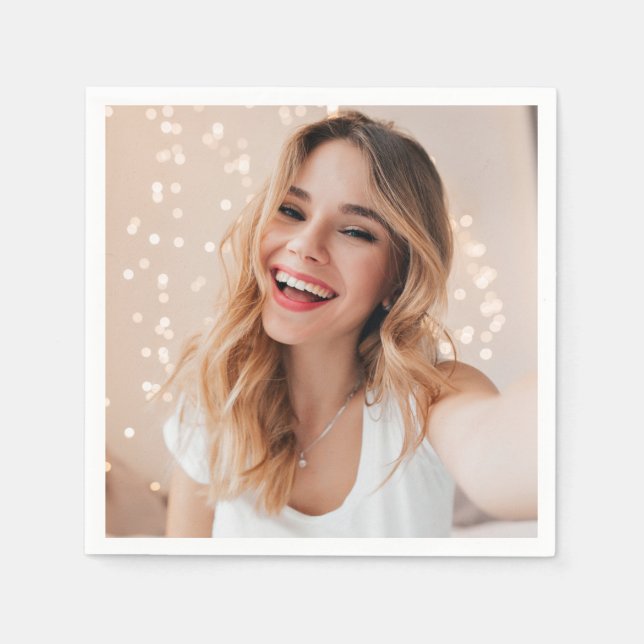 Serviette En Papier Ton visage pour un anniversaire (Devant)