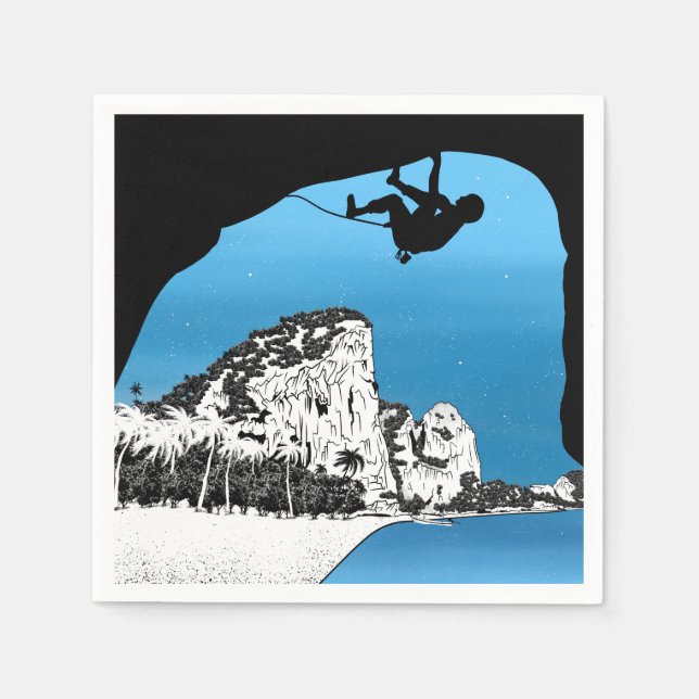 Serviette En Papier Tonsai Beach Escalade Thaïlande (Devant)