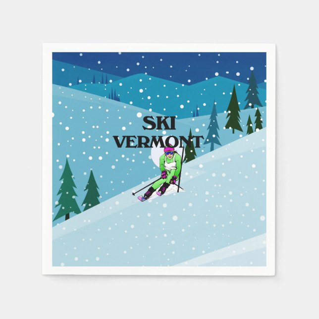 Serviette En Papier TOP Ski Vermont (Devant)