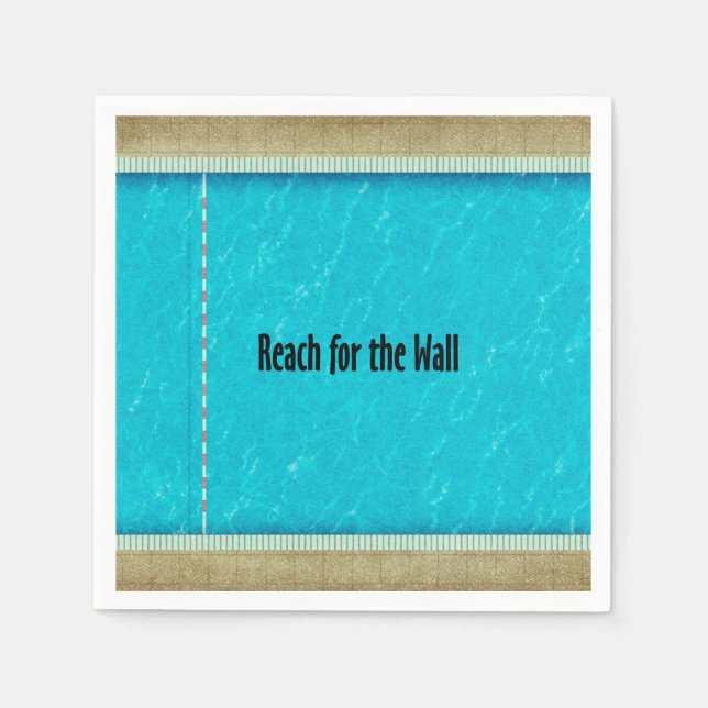 Serviette En Papier TOP Swim Team Slogan (Devant)