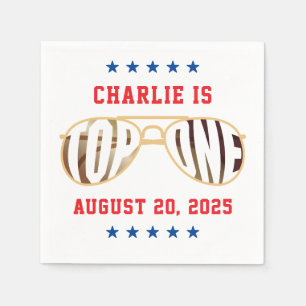 Serviette En Papier TopOne Fighter Pilote thème premier anniversaire