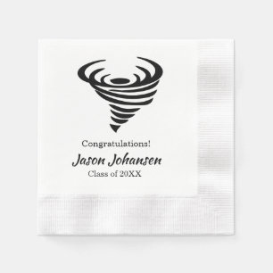 Serviette En Papier Tornado Mascot School Graduation Napkin Réunion