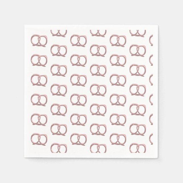 Serviette En Papier Torsade de Bretzel Salé Fête (Devant)