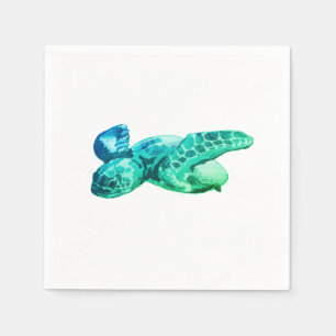 Serviette En Papier Tortue de mer Côte côtière