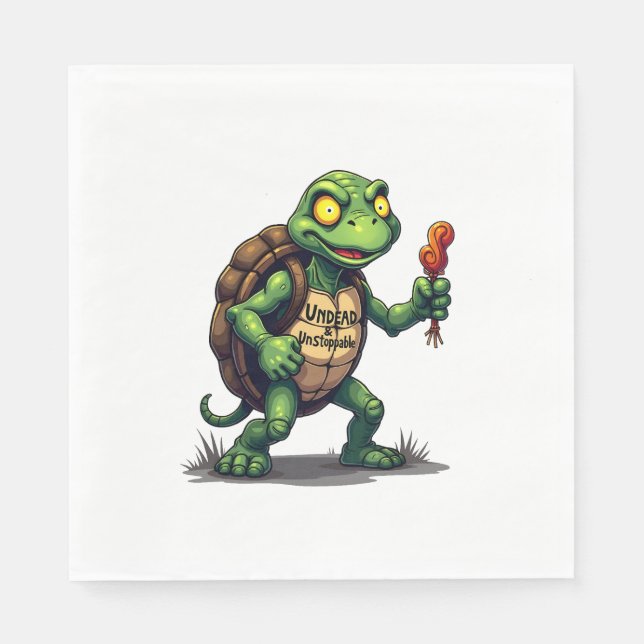 Serviette En Papier Tortue zombie (Devant)