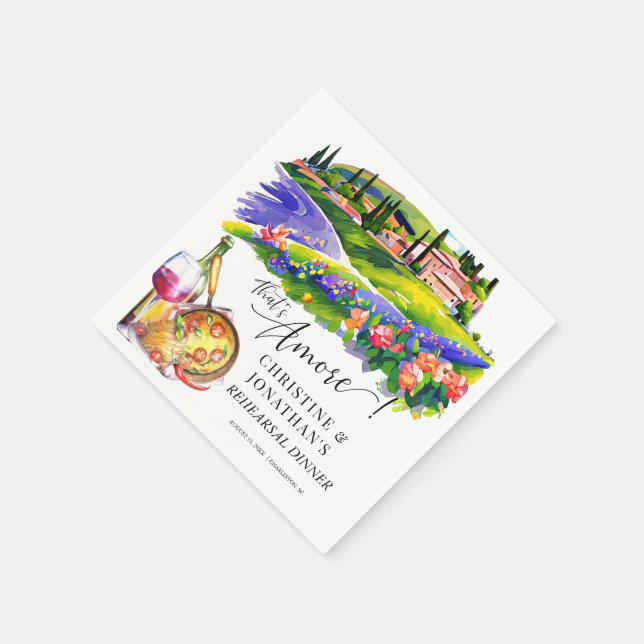 Serviette En Papier Toscane Italie | Alimentation italienne | Dîner de (Coin)